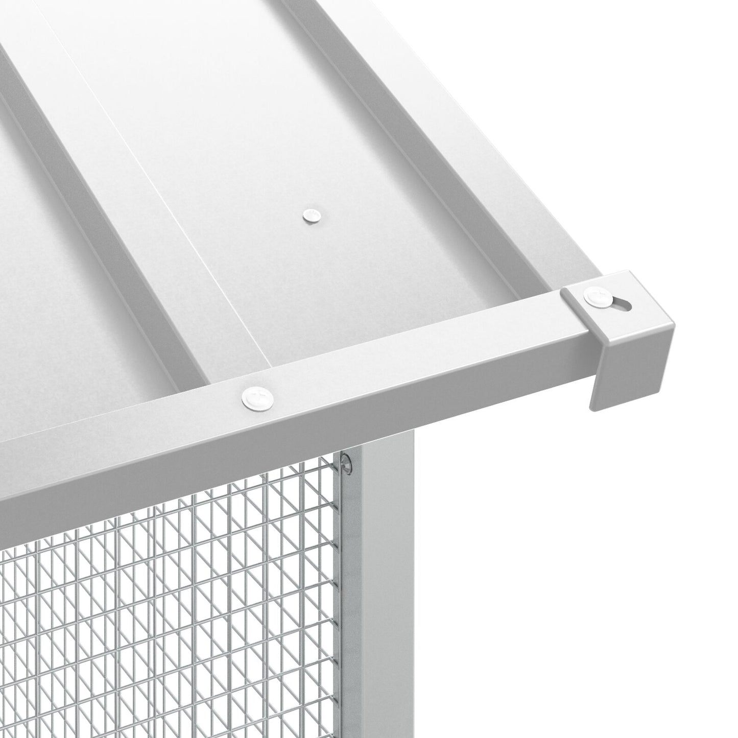 Vogelkäfig Grau 215 x 110 x 247 cm Verzinkter Stahl