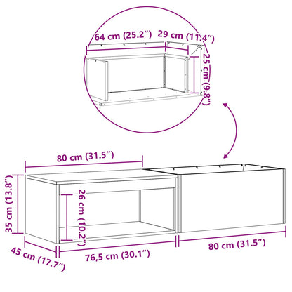 Feuerplatz Braun 160 x 45 x 35 cm Witterungsbeständiger Stahl
