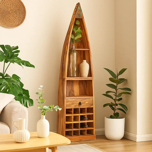 Weinregal 50x40x180 cm Altholz Massiv