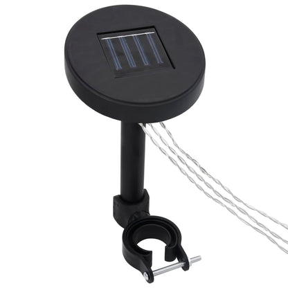 Pavillon mit Vorhängen & LED-Lichterkette 400x300 cm Creme Alu