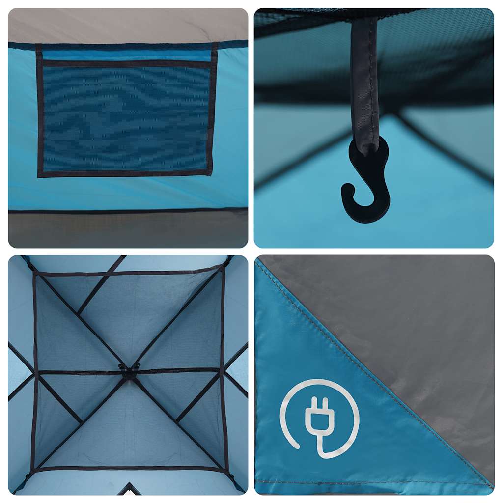 Familienzelt für 6 Personen Blau Wasserdicht