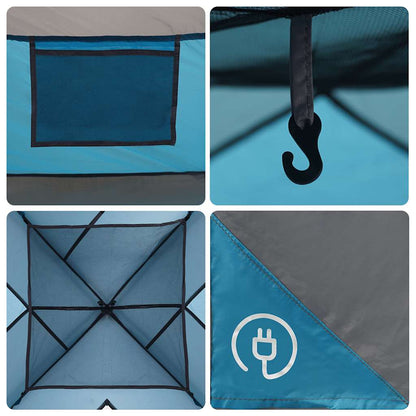 Familienzelt für 6 Personen Blau Wasserdicht