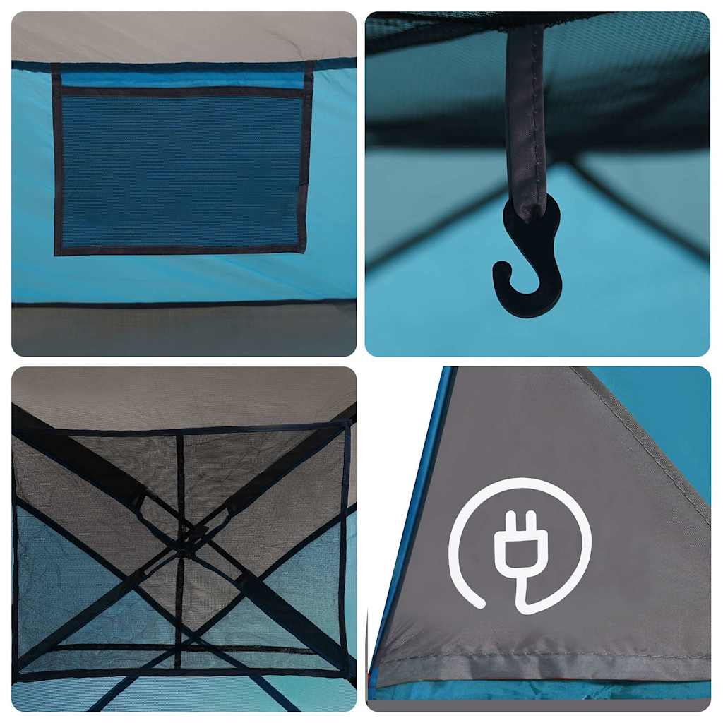 Familienzelt für 6 Personen Blau Wasserdicht