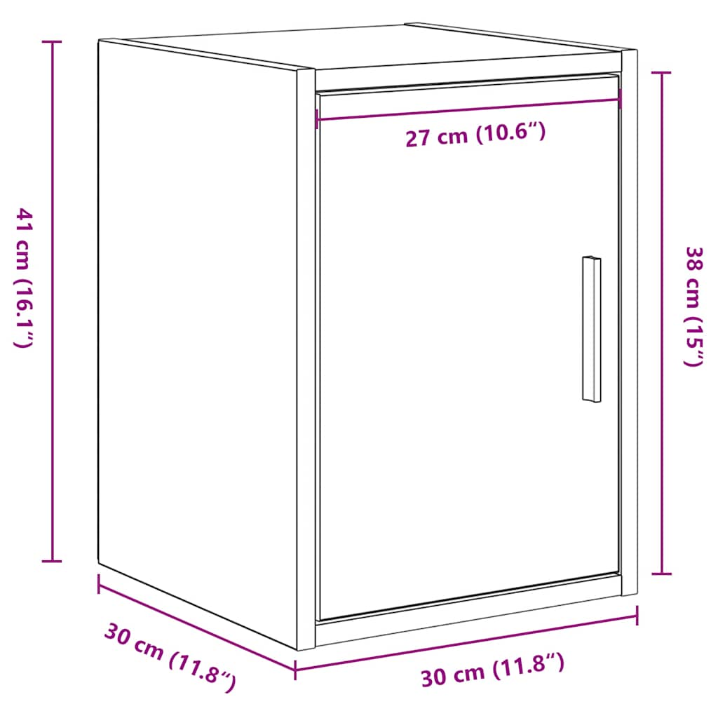 Garagen-Wandschrank Altholz-Optik Holzwerkstoff