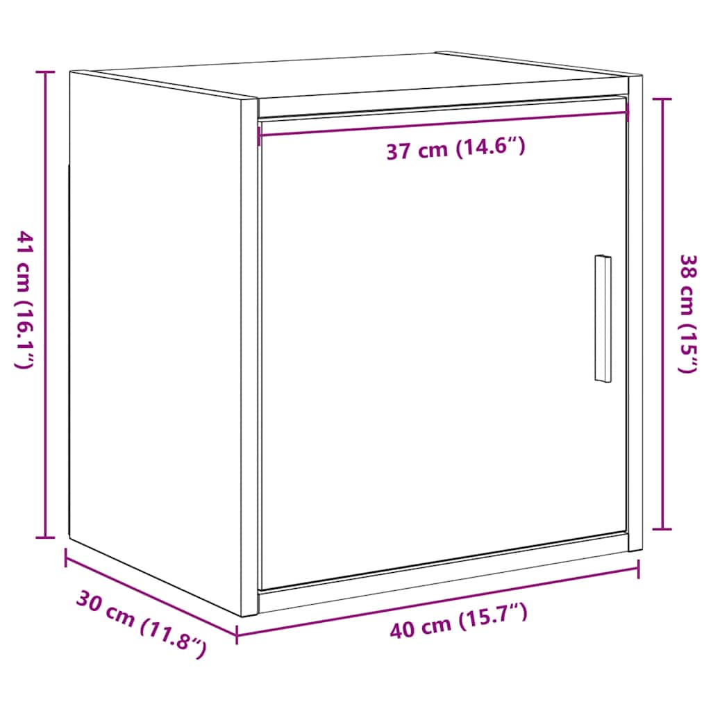 Garagen-Wandschrank Altholz-Optik Holzwerkstoff