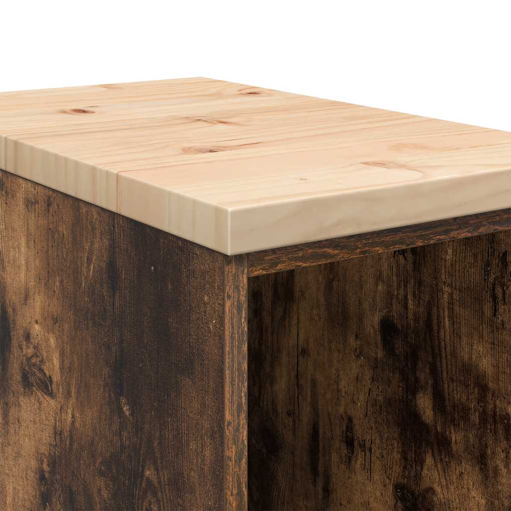 Garagenschränke 2 Stk. Räuchereiche Holzwerkstoff