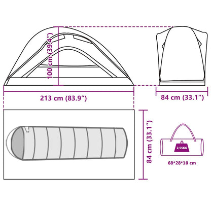 Campingzelt 1 Person Weiß Verdunkelungsstoff Wasserdicht