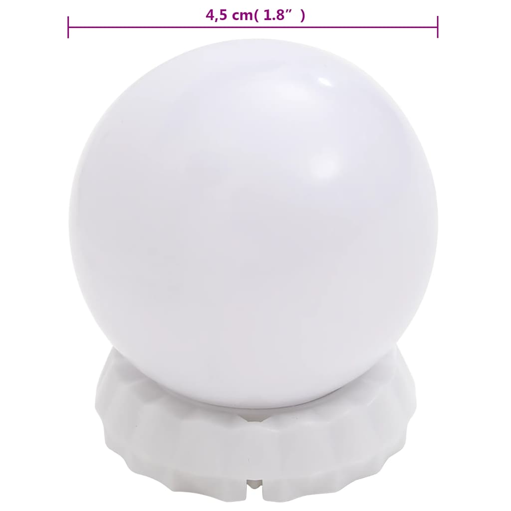 Wandspiegel ohne Rahmen mit LED-Beleuchtung Rund Glas