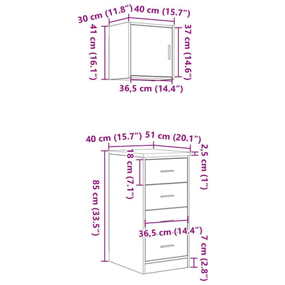 Garagenschränke 2 Stk. Sonoma-Eiche Holzwerkstoff