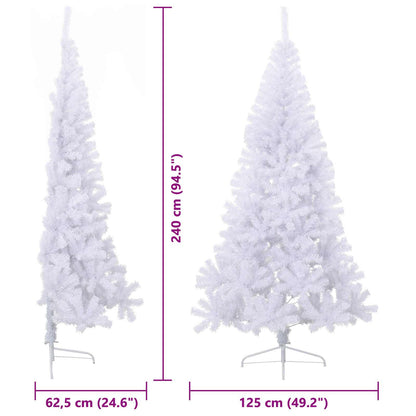 Künstlicher Weihnachtsbaum Weiß 240 cm PVC und Stahl