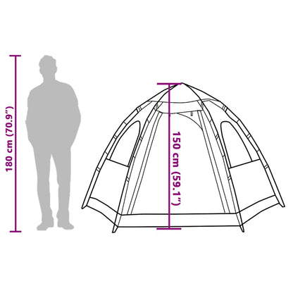 Campingzelt 4 Personen Grün Quick Release