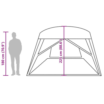 Familienzelt für 6 Personen Grau und Orange Wasserdicht