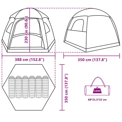 Familienzelt Iglu für 6 Personen Blau Wasserdicht