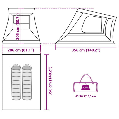 Autozelt 2 Personen Tarnmuster Wasserdicht