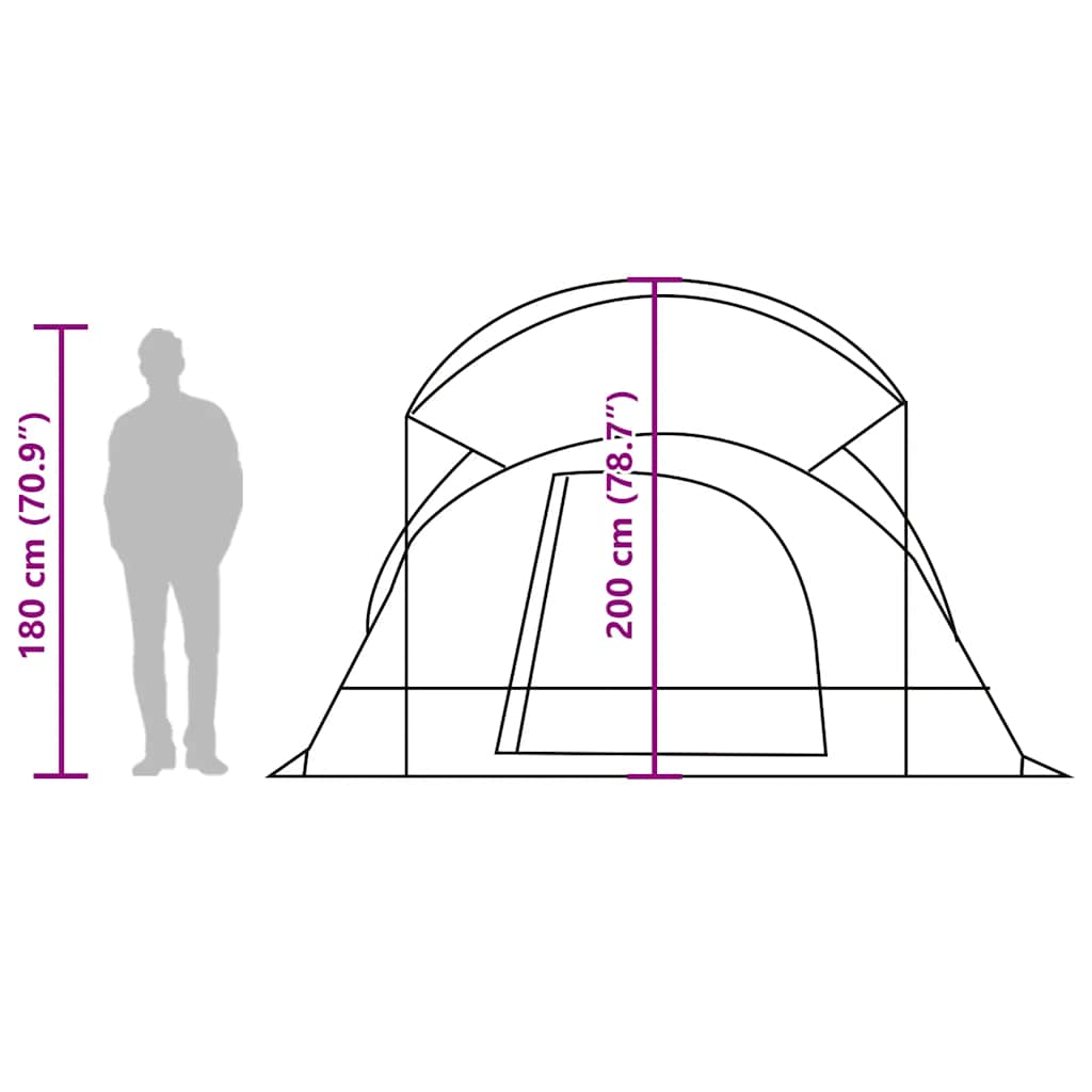Tunnel-Familienzelt 8 Personen Blau Wasserdicht