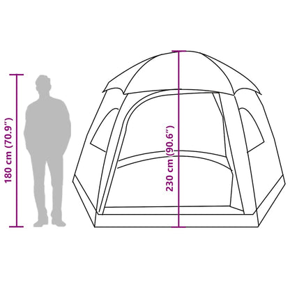 Familienzelt Iglu für 6 Personen Grün Wasserdicht