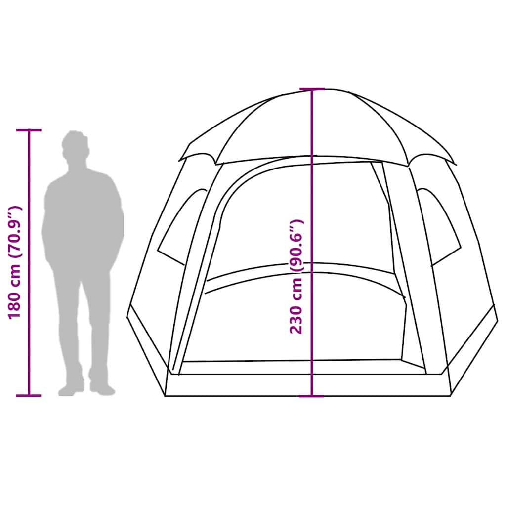 Familienzelt Iglu für 6 Personen Blau Wasserdicht