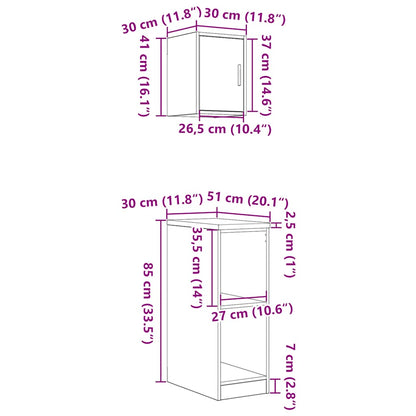 Garagenschränke 2 Stk. Braun Eichen-Optik Holzwerkstoff