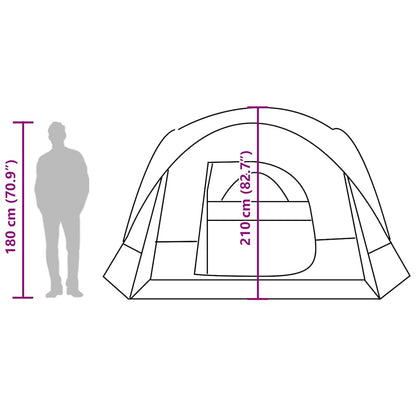 Familienzelt für 6 Personen Blau Wasserdicht