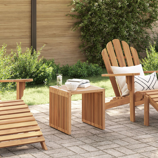 Garten-Beistelltisch Braun 45 x 42,5 x 45 cm Massivholz Teak