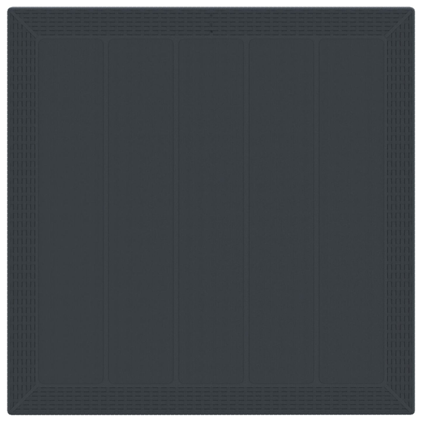 Garten-Esstisch Anthrazit 100 x 100 x 73 cm Poly-Rattan