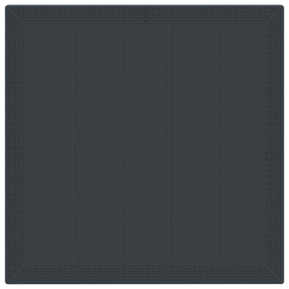 Garten-Esstisch Anthrazit 100 x 100 x 73 cm Poly-Rattan
