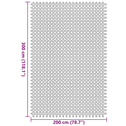 Zeltteppich Blau 300 x 200 cm Polyester