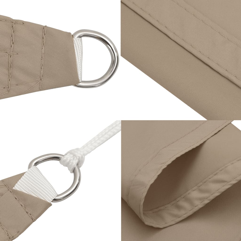 Sonnensegel Oxford-Gewebe Dreieckig 5x5x6 m Taupe