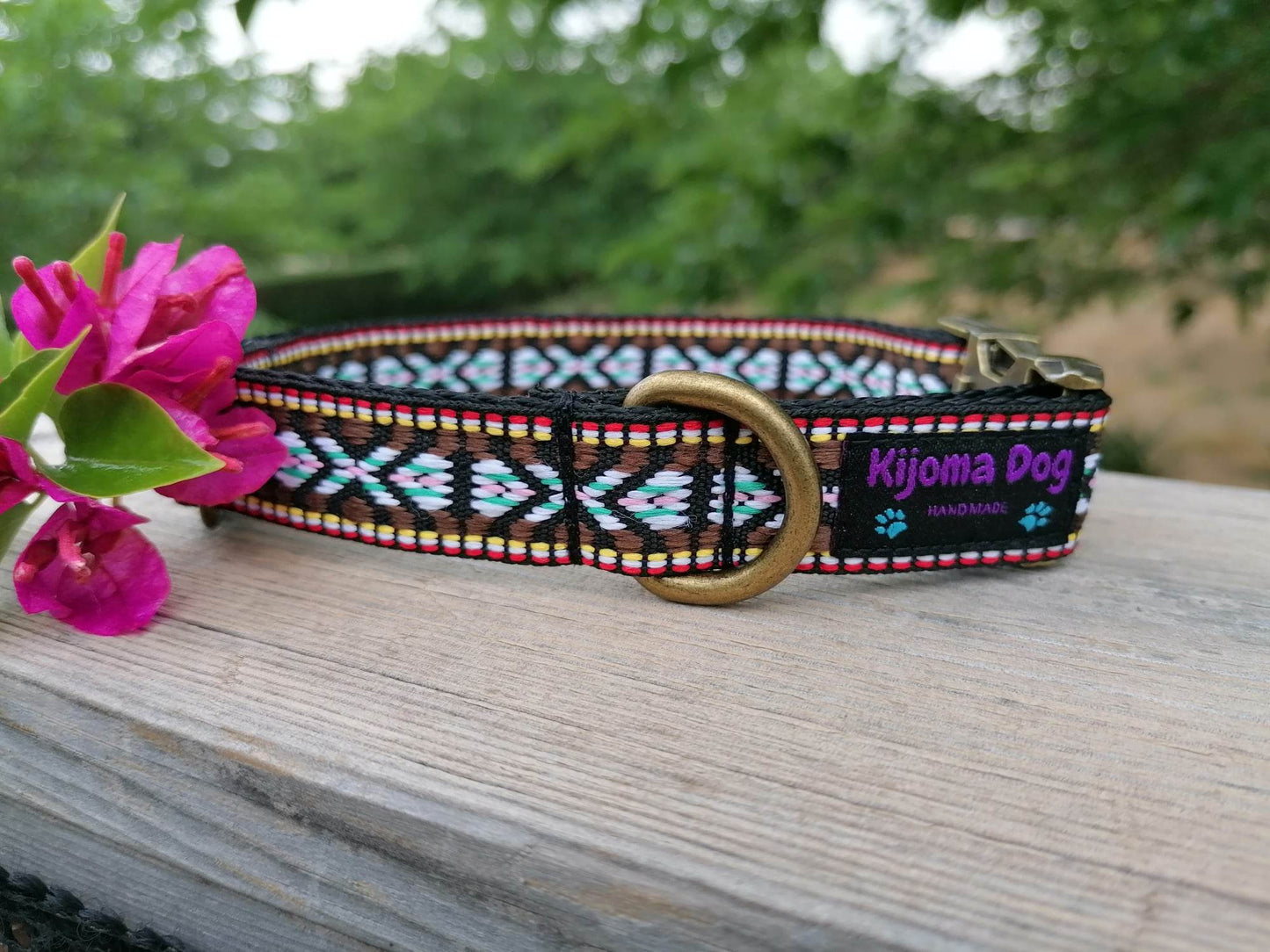 Kijomadog Hundehalsband mit Metallverschluss  2cm  "Perla"