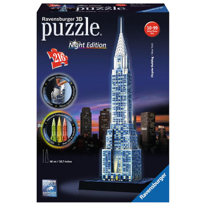 RAVENSBURGER 3D Puzzle Chrysler Building bei Nacht