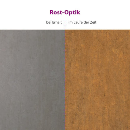 Pflanzkübel 49x47x46 cm Cortenstahl