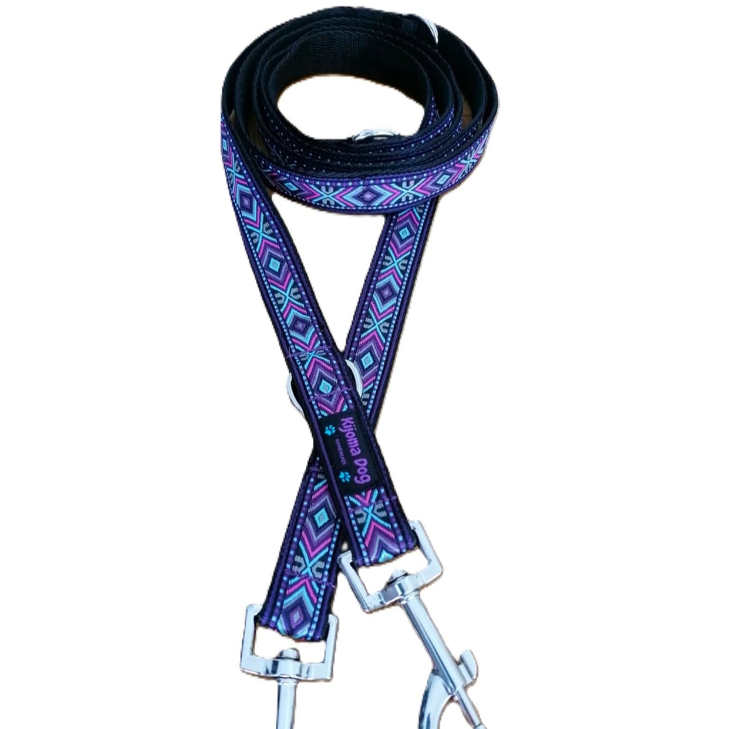 Kijomadog Hundeleine 3-fach verstellbar 2cm "Viola"
