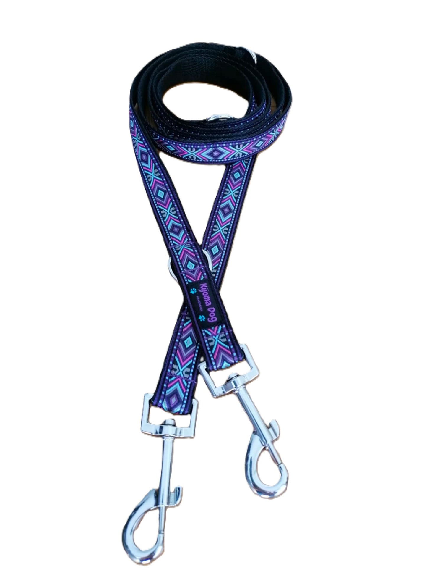 Kijomadog Hundeleine 3-fach verstellbar 2cm "Viola"