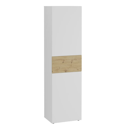 FMD Kleiderschrank mit 2 Türen 54,5x41,7x199,1 cm Weiß & Artisan-Eiche