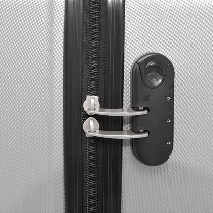 Vierteiliges Hartschalen-Trolley-Set Silber