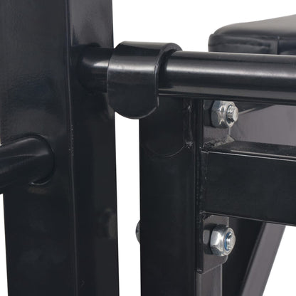 Multifunktionaler Fitness-Kraftturm zur Wandmontage Schwarz