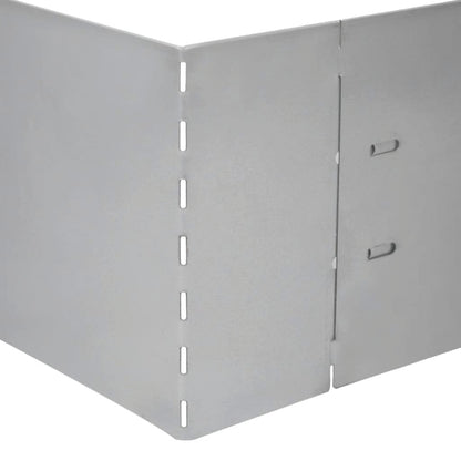 Rasenkanten 10 Stk. Verzinkter Stahl 100 x 20 cm