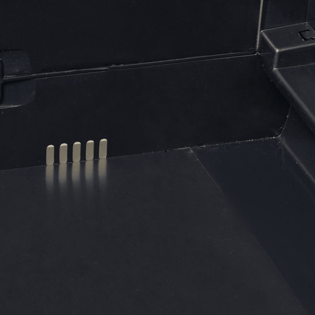 Gartenschrank mit 3 Böden Schwarz und Grau