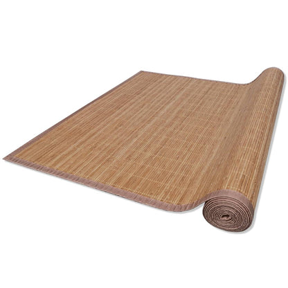 Teppich Bambus 160 x 230 cm Braun