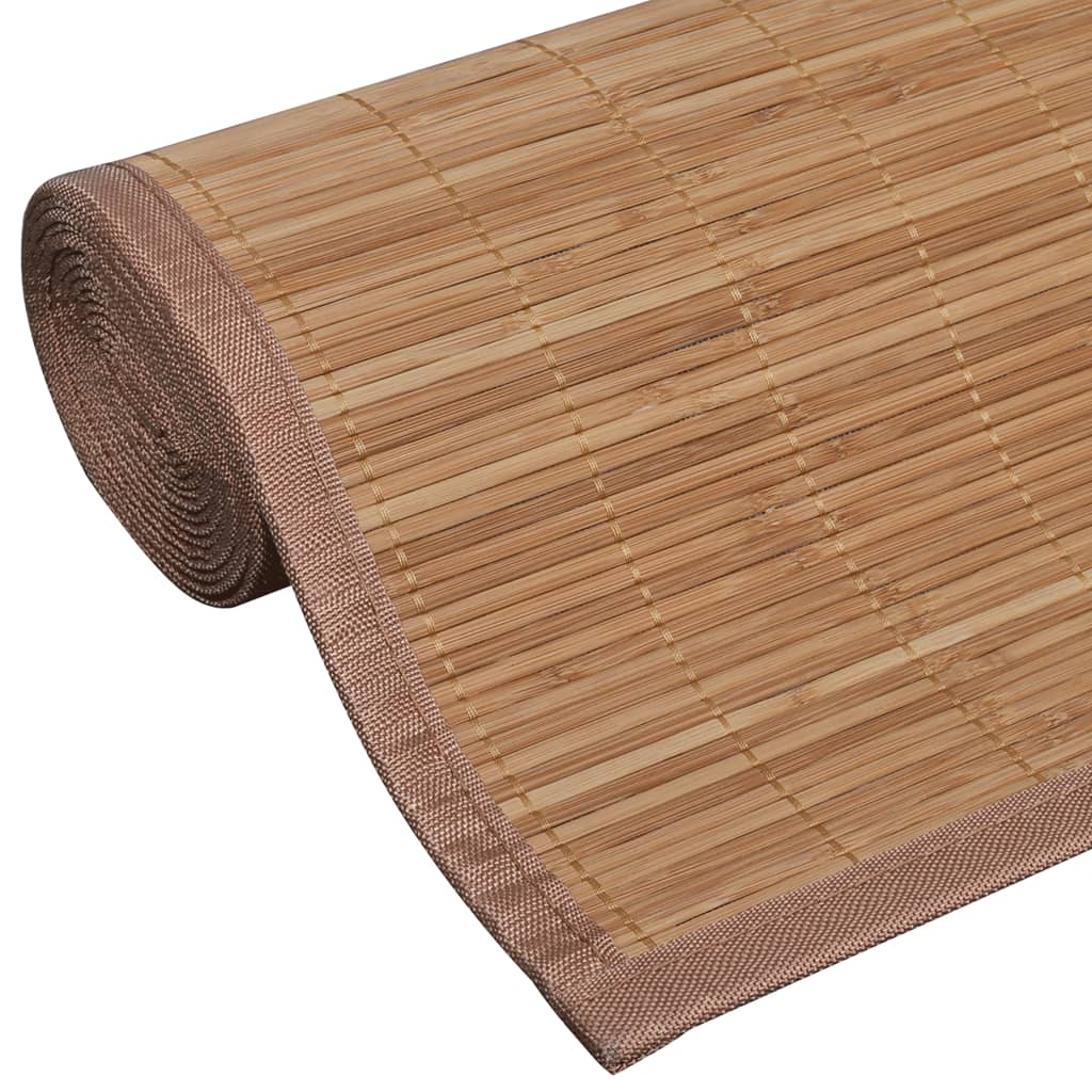 Teppich Bambus 160 x 230 cm Braun