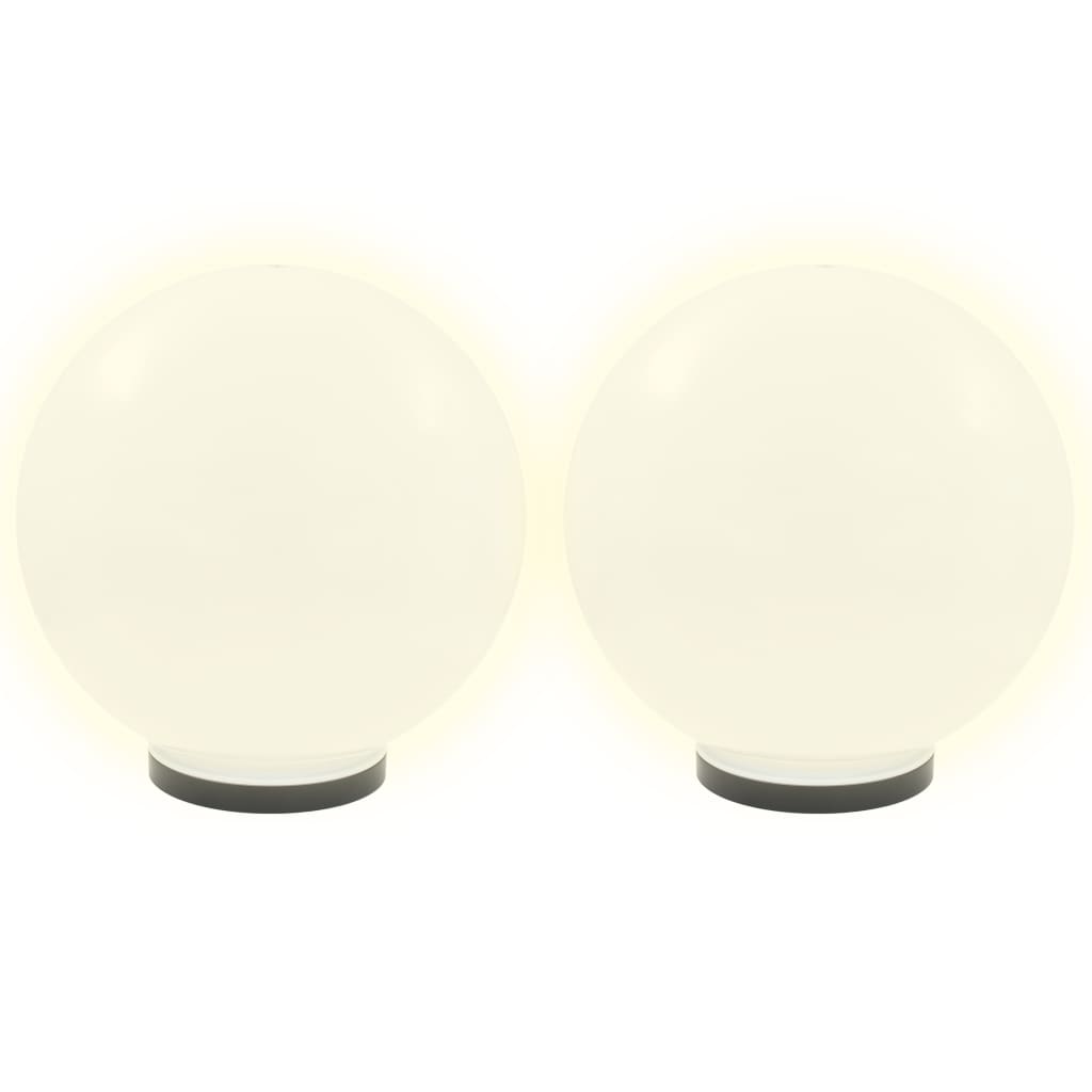LED-Gartenleuchten 2 Stk. Kugelförmig 40 cm PMMA