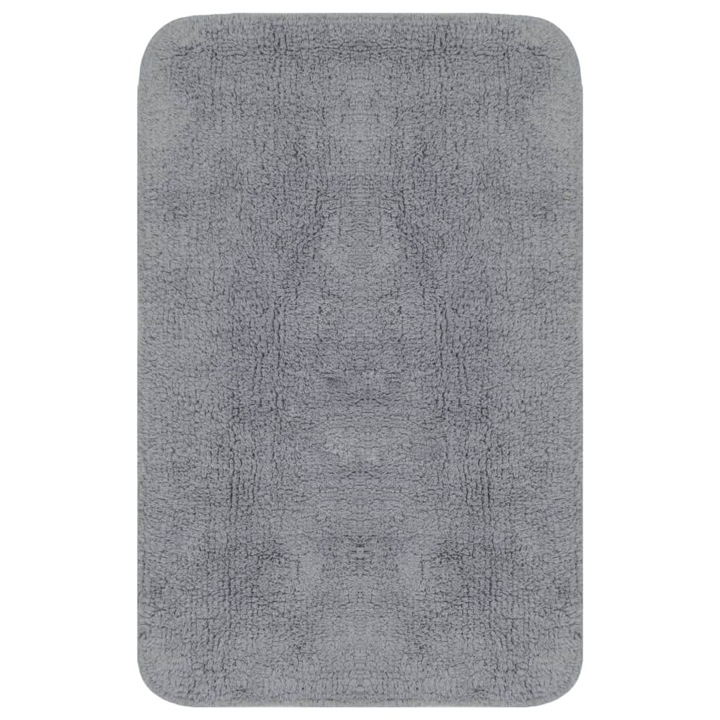 Badematten-Set 3-tlg. Stoff Grau