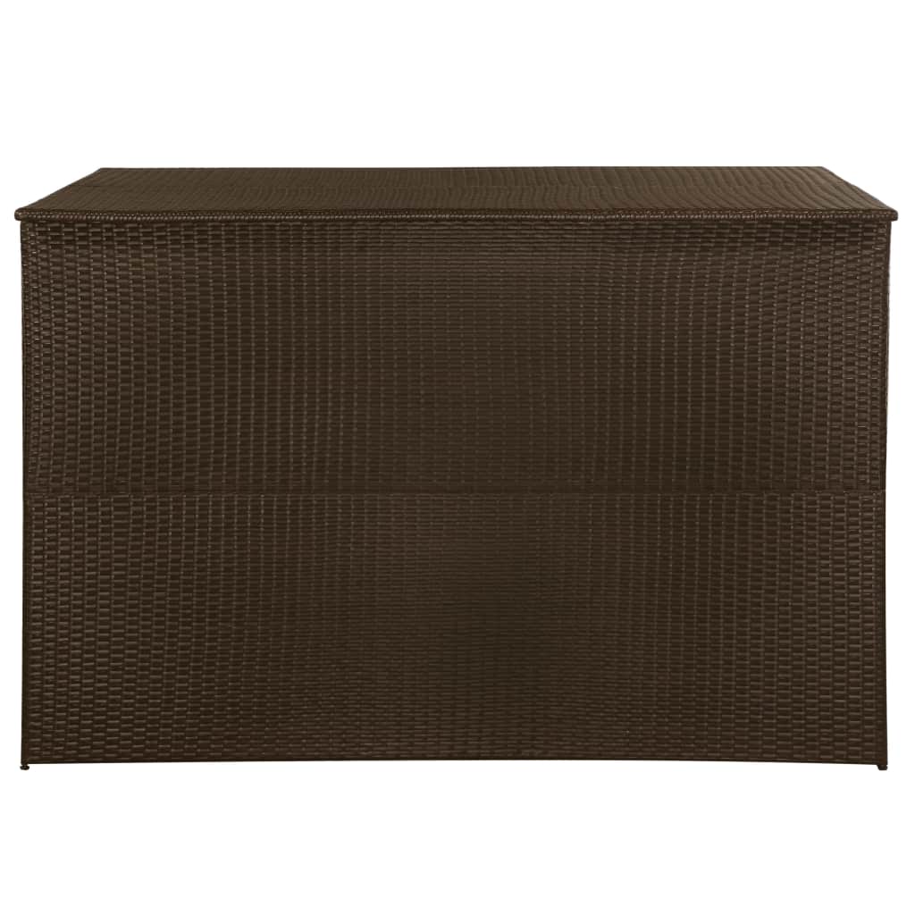 Garden-Auflagenbox Braun 150x100x100 cm Poly Rattan