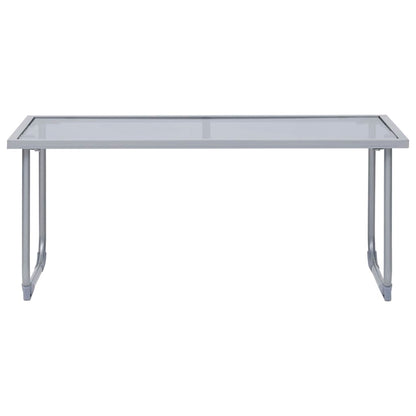 4-tlg. Garten-Lounge-Set Stoff und Stahl Creme