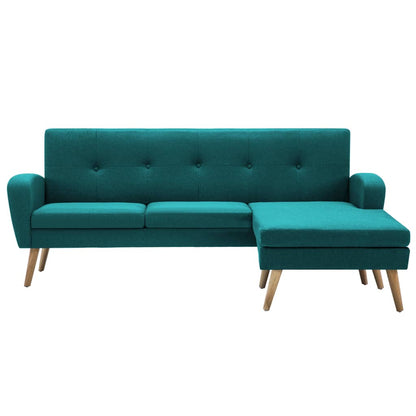 Sofa in L-Form Stoffbezug 186 x 136 x 79 cm Grün