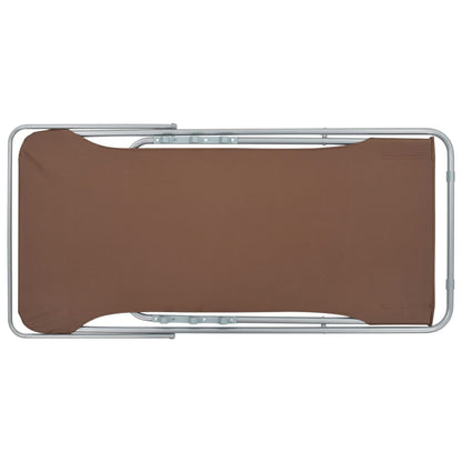 Klappbare Strandstühle 2 Stk. Stahl und Oxford-Gewebe Braun