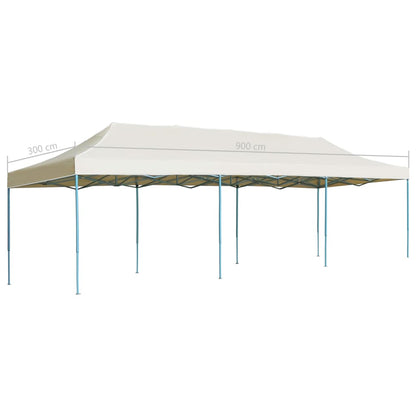 Faltzelt Pop-Up Partyzelt 3 x 9 m Creme