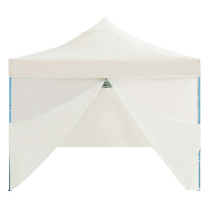 Faltzelt Partyzelt Pop-Up mit 8 Seitenwänden 870x291x315 cm Creme