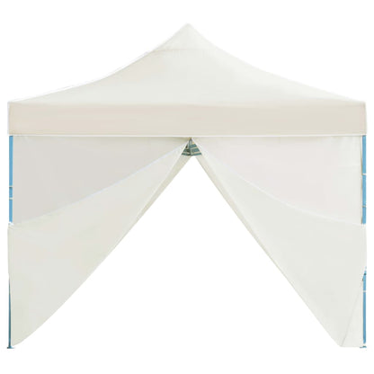 Faltzelt Partyzelt Pop-Up mit 8 Seitenwänden 870x291x315 cm Creme