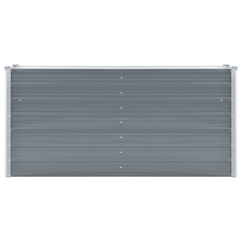 Garten-Hochbeet Verzinkter Stahl 160x40x77 cm Grau